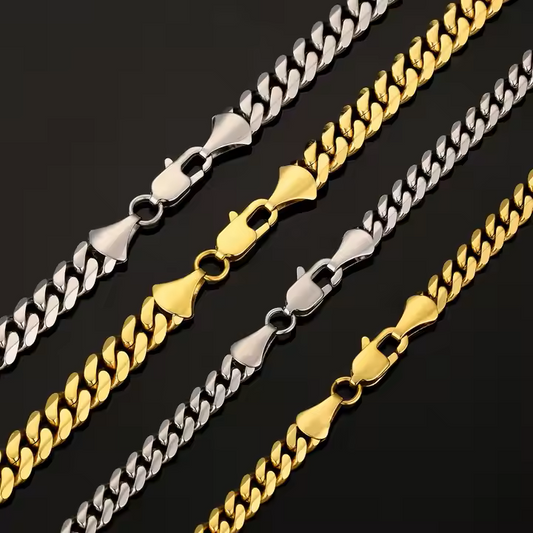 Gold Cuban Chain - 8mm, 20 inches